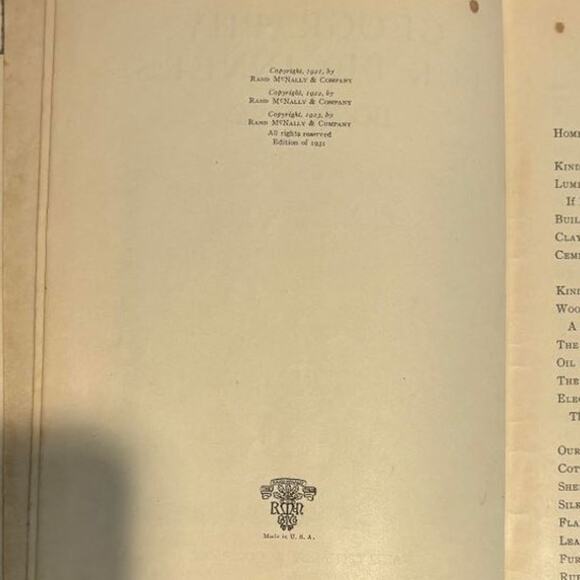 VTG 1931 ed. Geography for Beginners Book 1 Rand McNally , GUC - Picture 3 of 5